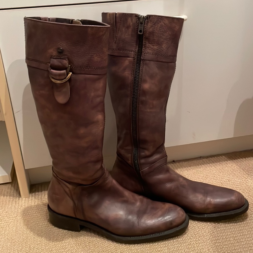 Geox High leather brown boots - 36